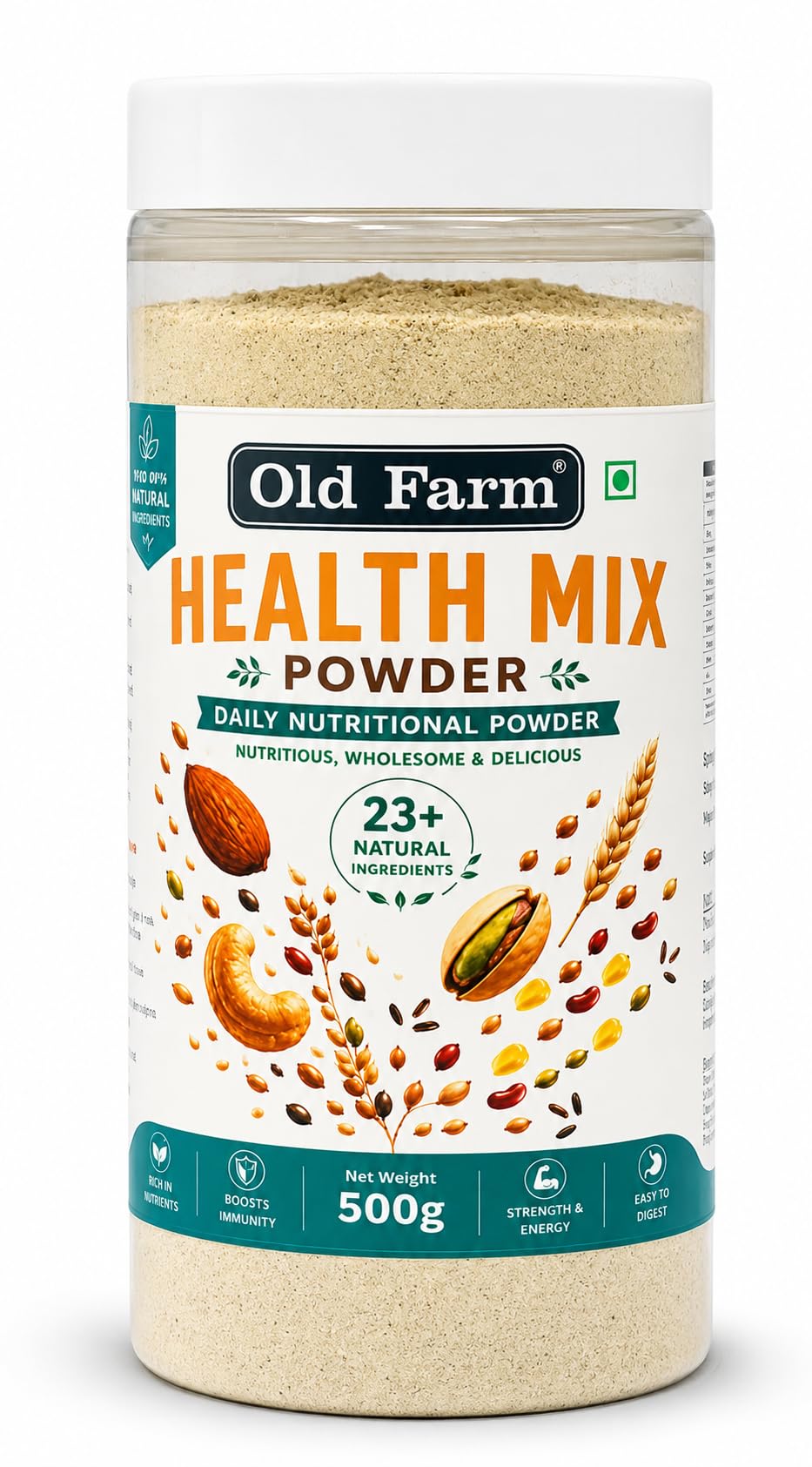 Health Mix Powder 500g Multigrain Nutritional Drink Mix | Selective Nuts, Digestive Friendly for All Ages, No Additives, All Natural Ingredients