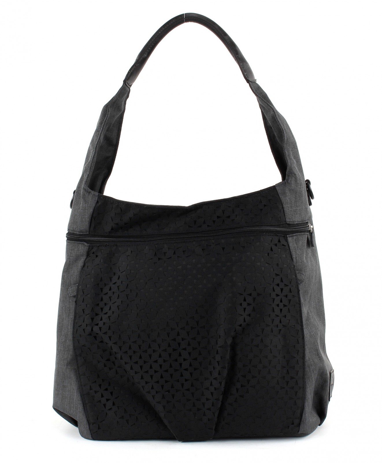 LÄSSIG Baby Wickeltasche Babytasche Stylische Tasche inkl. Wickelzubehör/Casual Hobo Bag Black