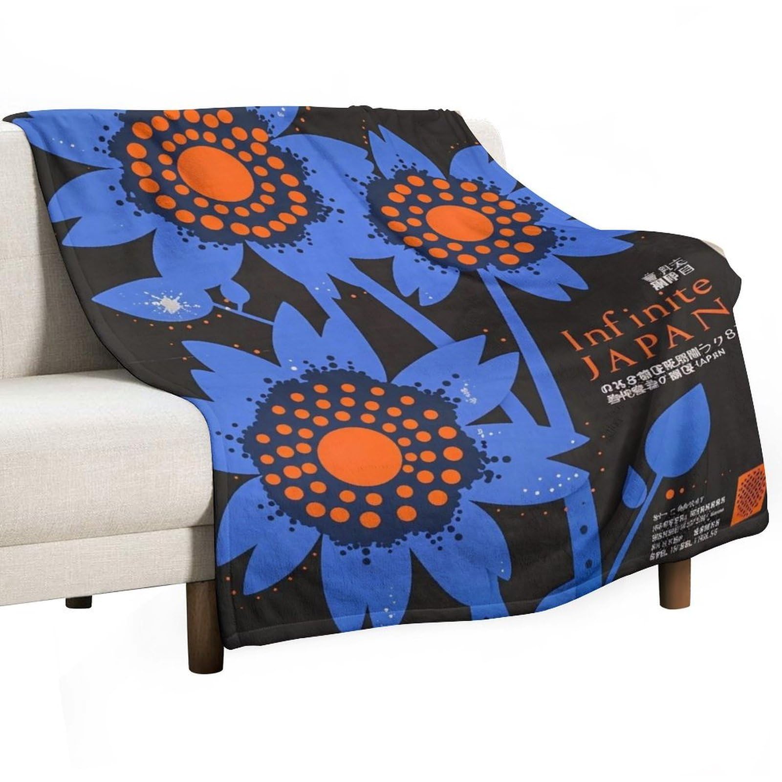 YHGSREUOH Yayoi Kusama Flowers 1987 02 Flannel Blankets Fleece Soft Throw Lightweight Plush Gifts for Couch, Bed, Cozy Sofa Plush, Chair, Lovers 80x100cm(30x40in)
