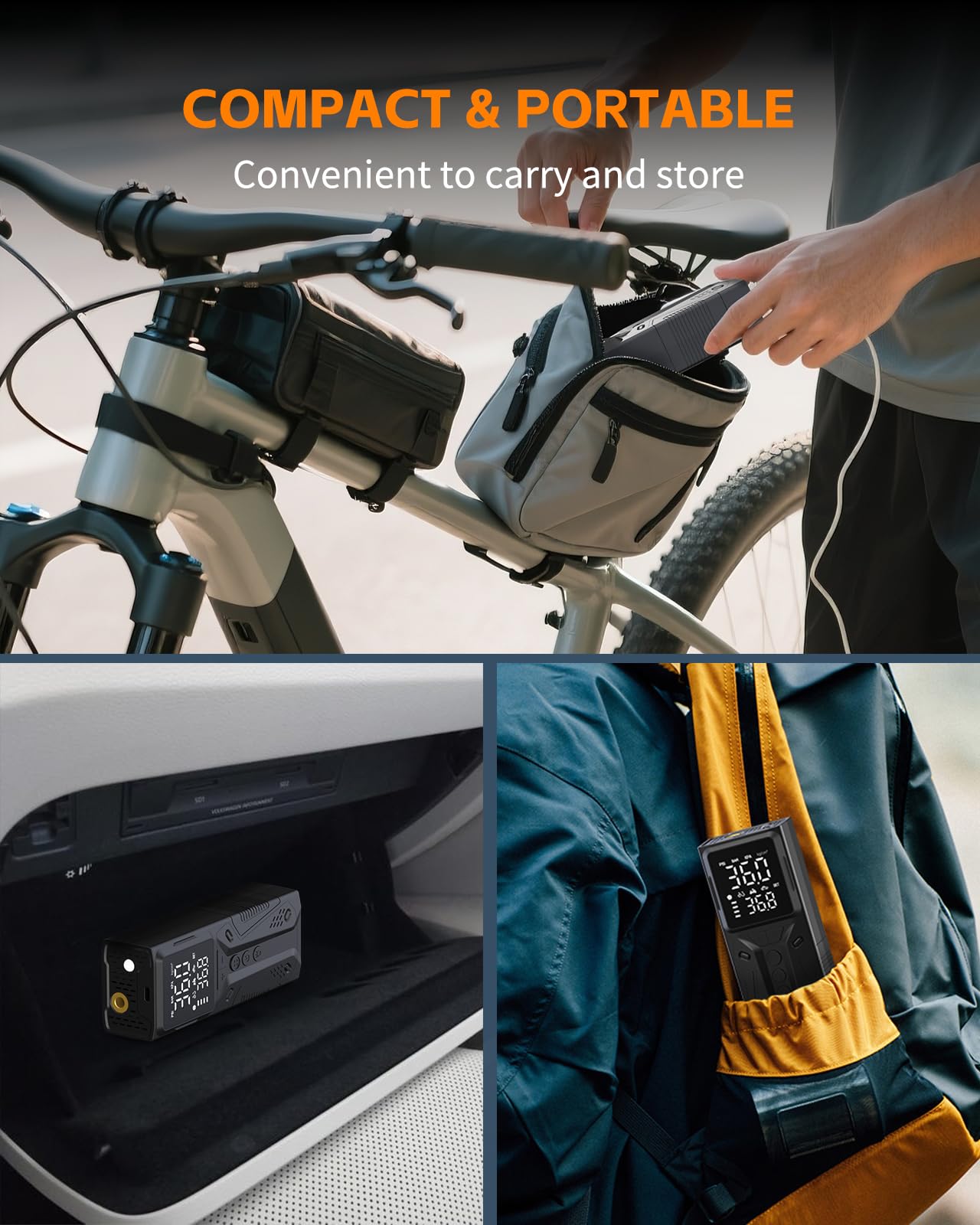 Compresseur d'air portable pour gonfleur de pneu