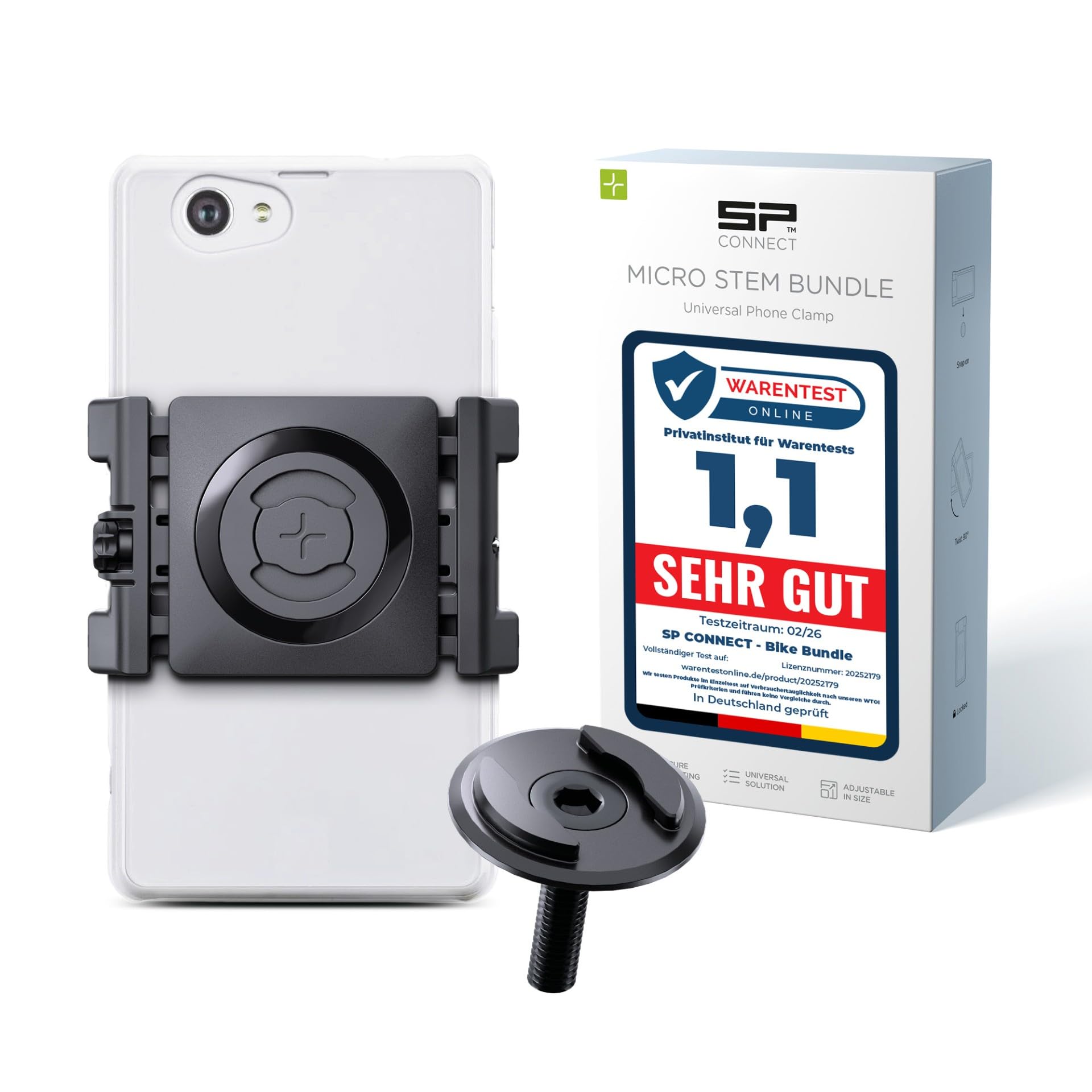 SP CONNECT Micro Stem Mount Pro Clamp | SPC+ | Handy Halterung für den fahrradlenker | Smartphone Halterung Fahrrad | handyhalter