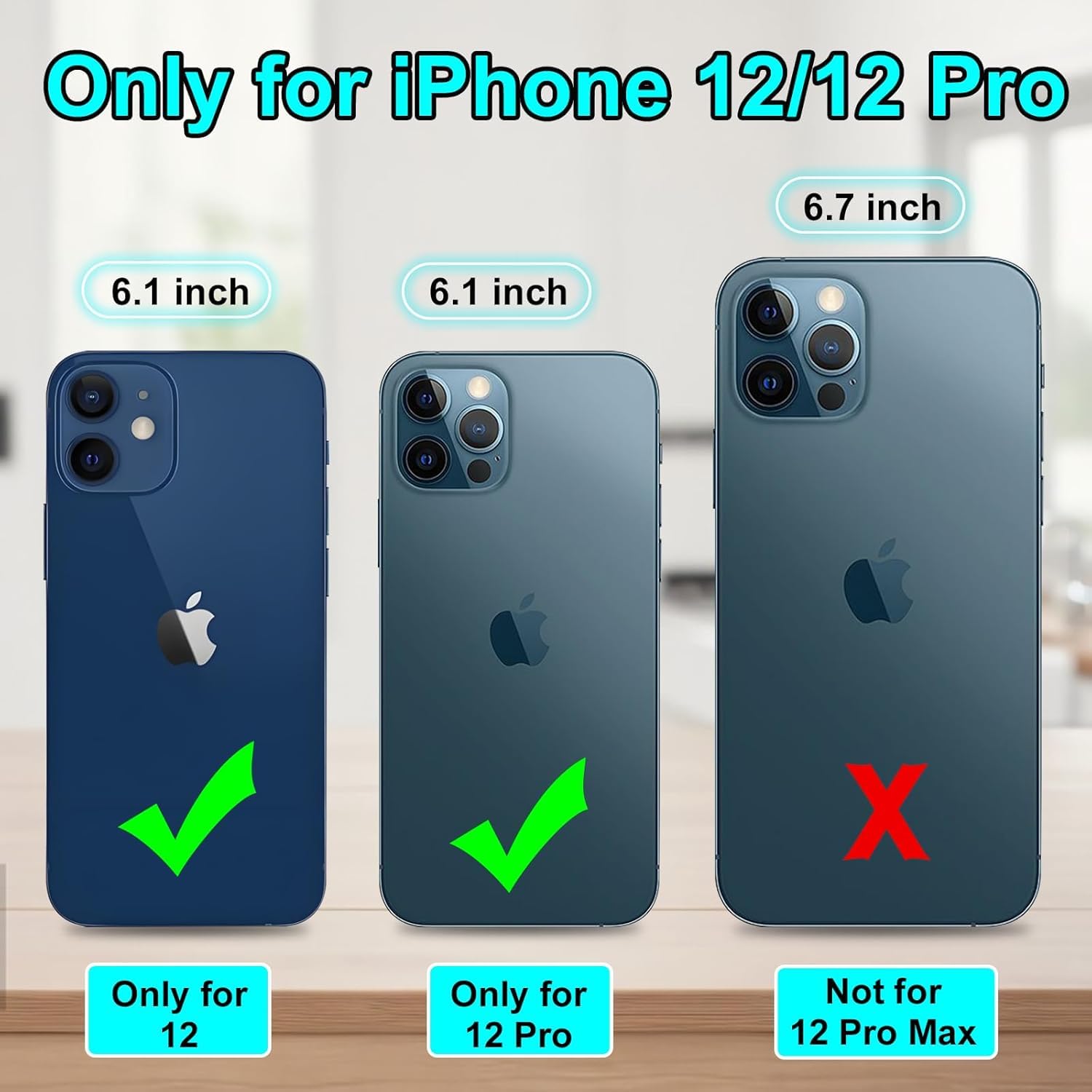Custodia con batteria da 13800 mAh per iPhone 12/12 Pro, custodia protettiva ricaricabile ad alta capacità, caricabatterie intelligente esteso, nero