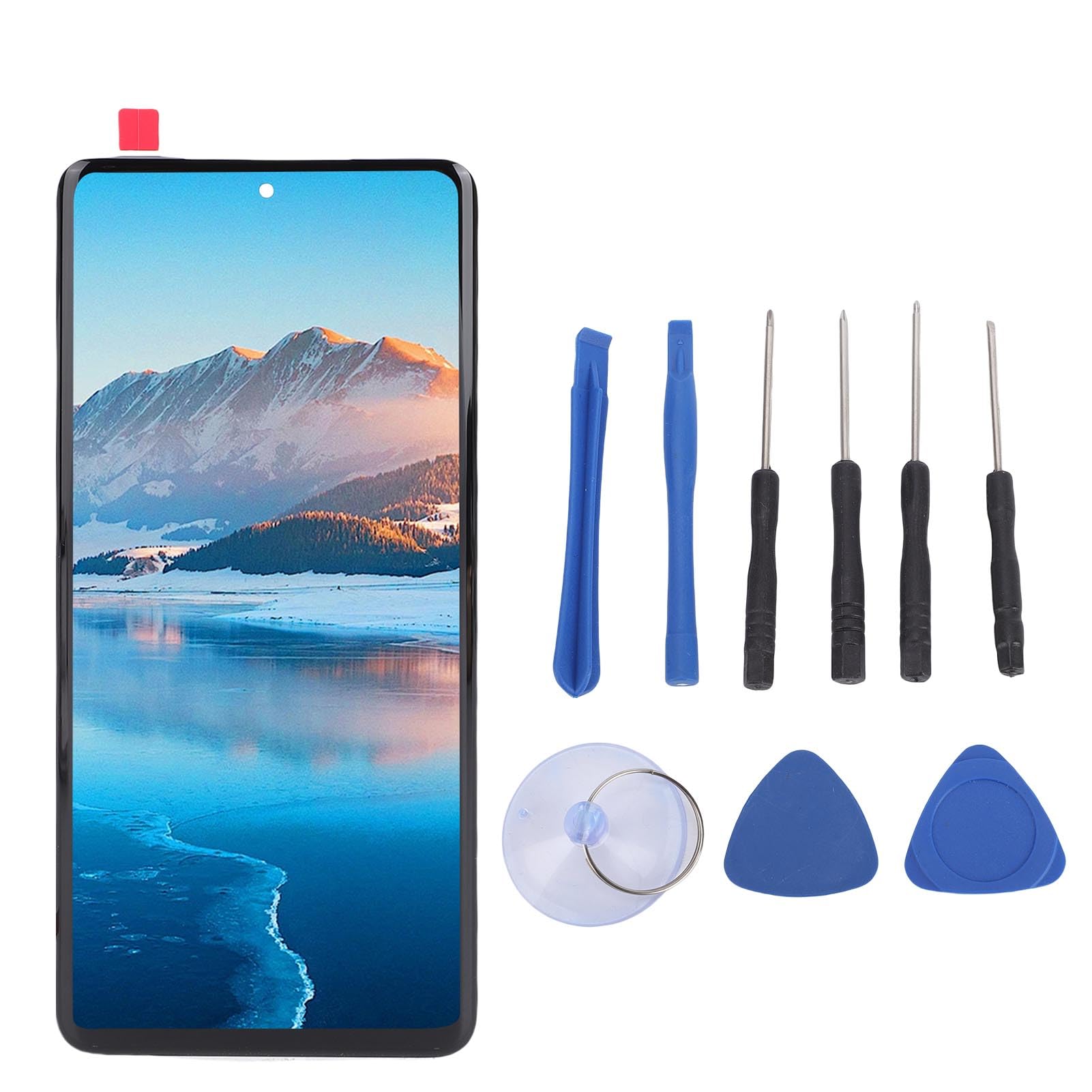 Generic Gruppo Digitalizzatore Touch Screen Edge 60 con Funzione di Impronta Digitale per la Sostituzione dello Schermo del Telefono e Kit di Strumenti di Riparazione per Professionisti