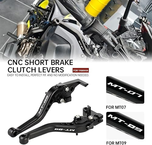 Miniatura 4 de Palanca de embrague de freno corto ajustable para Yamaha MT07 MT09 2013 2023 MT-07 para palancas de freno de motocicleta Tracer MT-09 SP (color