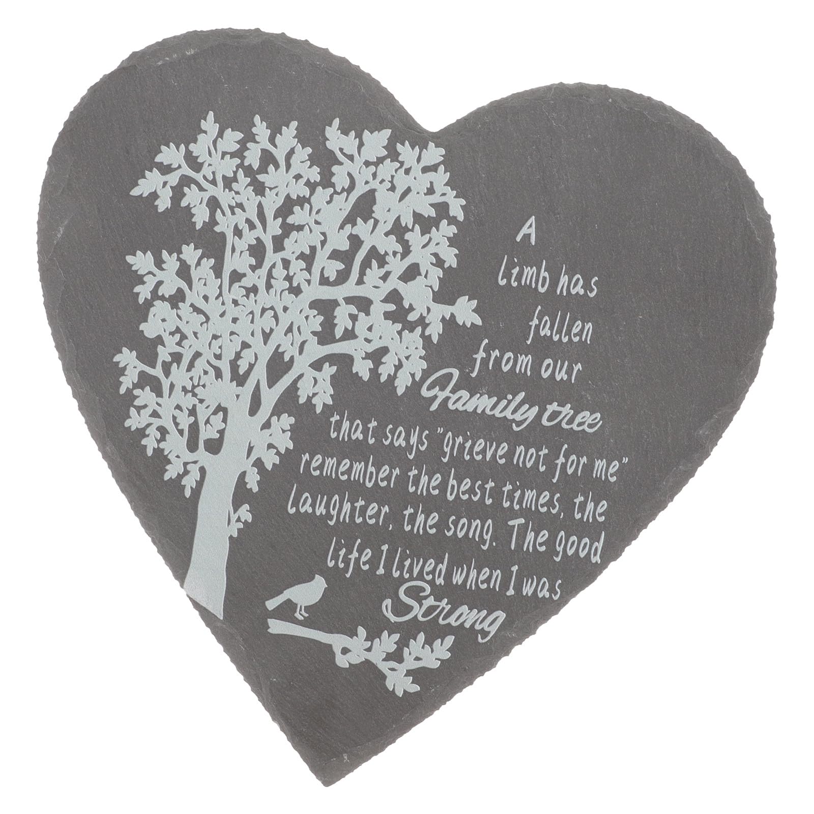 SUPVOX Memorial Stone a Cuore in Ardesia, Pietra Commemorativa