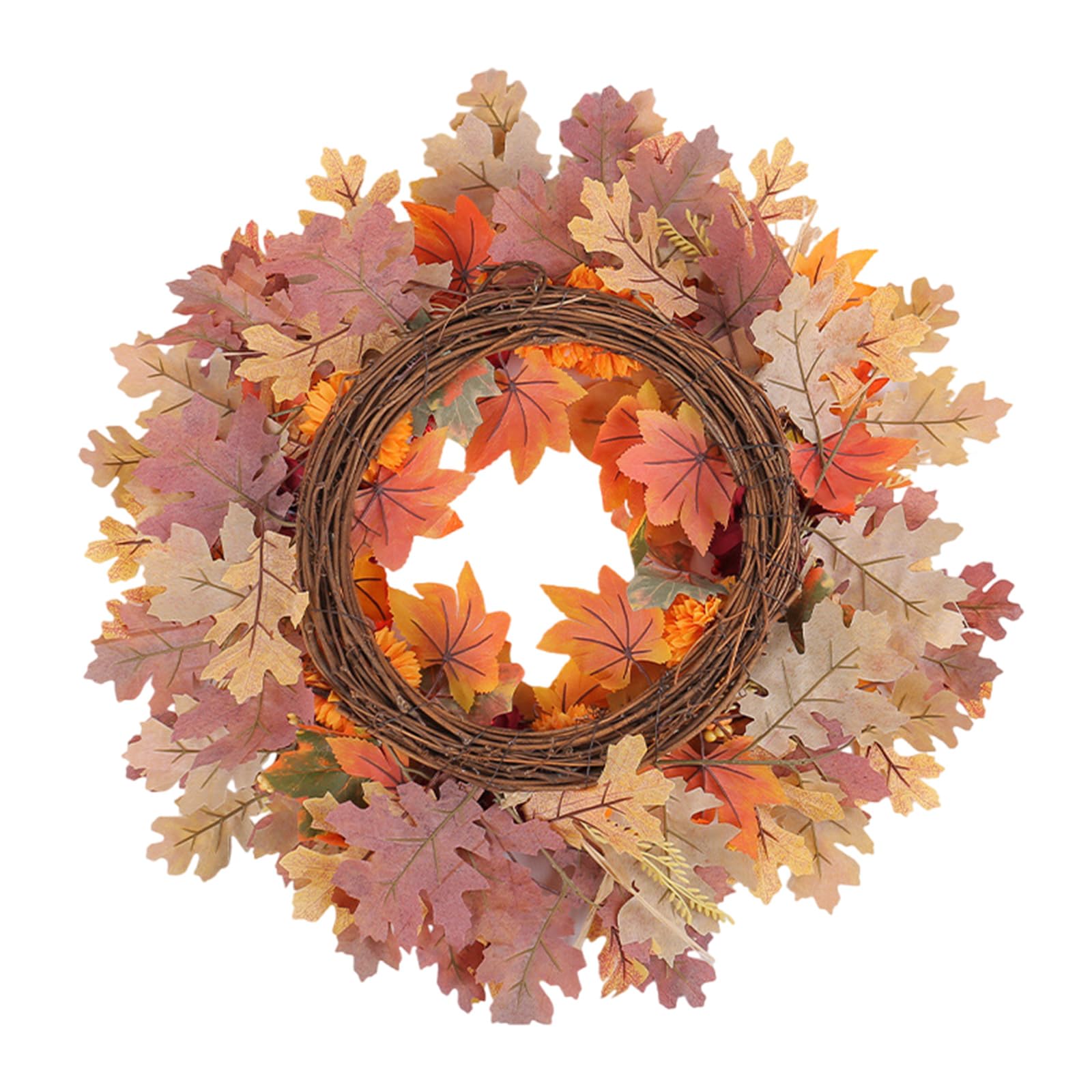 Buxuaaaa Artificial Wreath Wreath Thanksgiving for Front Door, Window, Farmhouses, Indoor and Outdoor Decorations Door Hanging