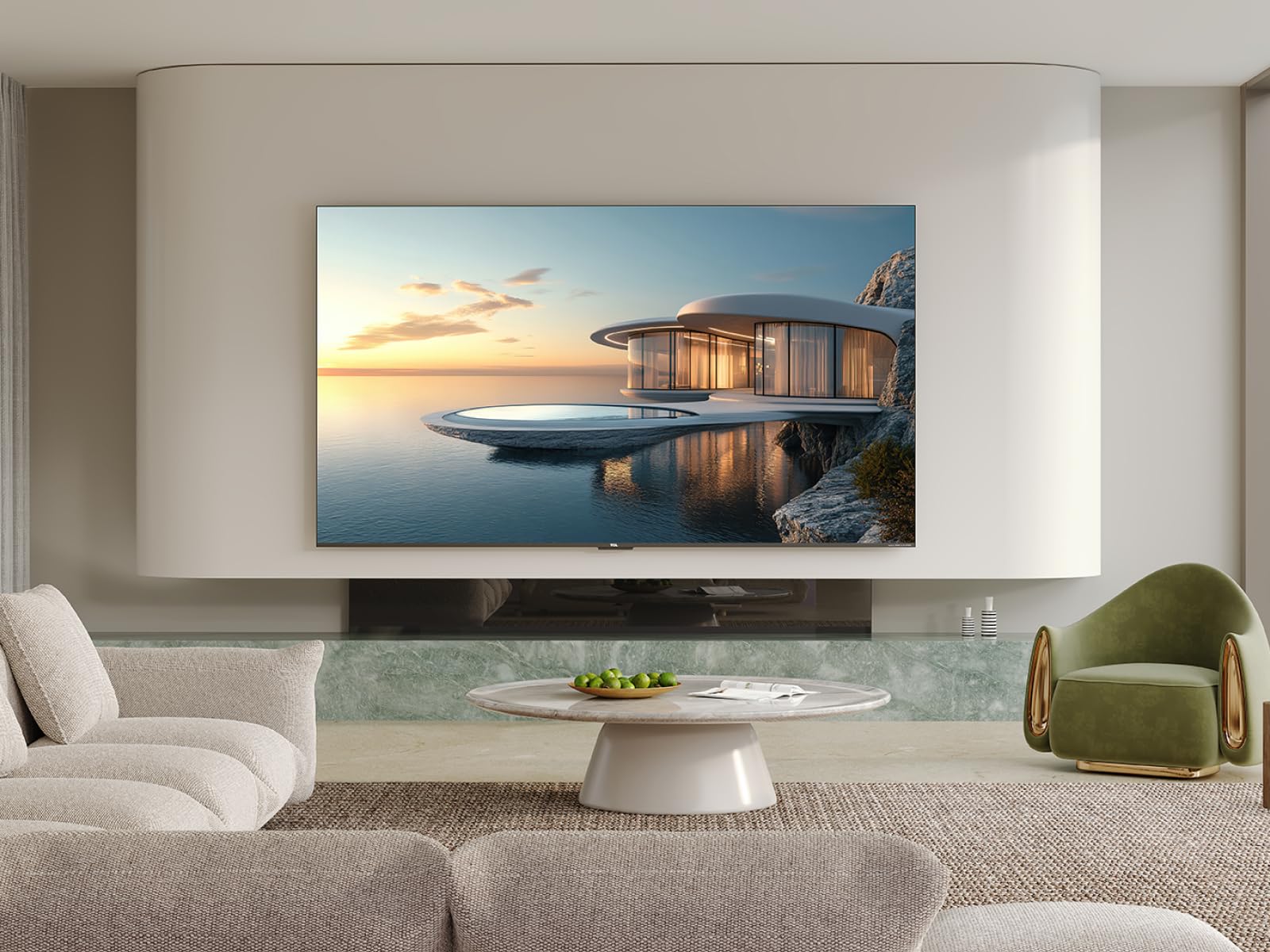 TCL 65C7K 65 Zoll QD-Mini LED Fernseher, 4K HDR Premium 2600, Smart Google TV mit 144Hz Motion Clarity Pro (Dolby Vision IQ & Atmos, CrystGlow HVA Panel, Audio von Bang & Olufsen, Game Master)