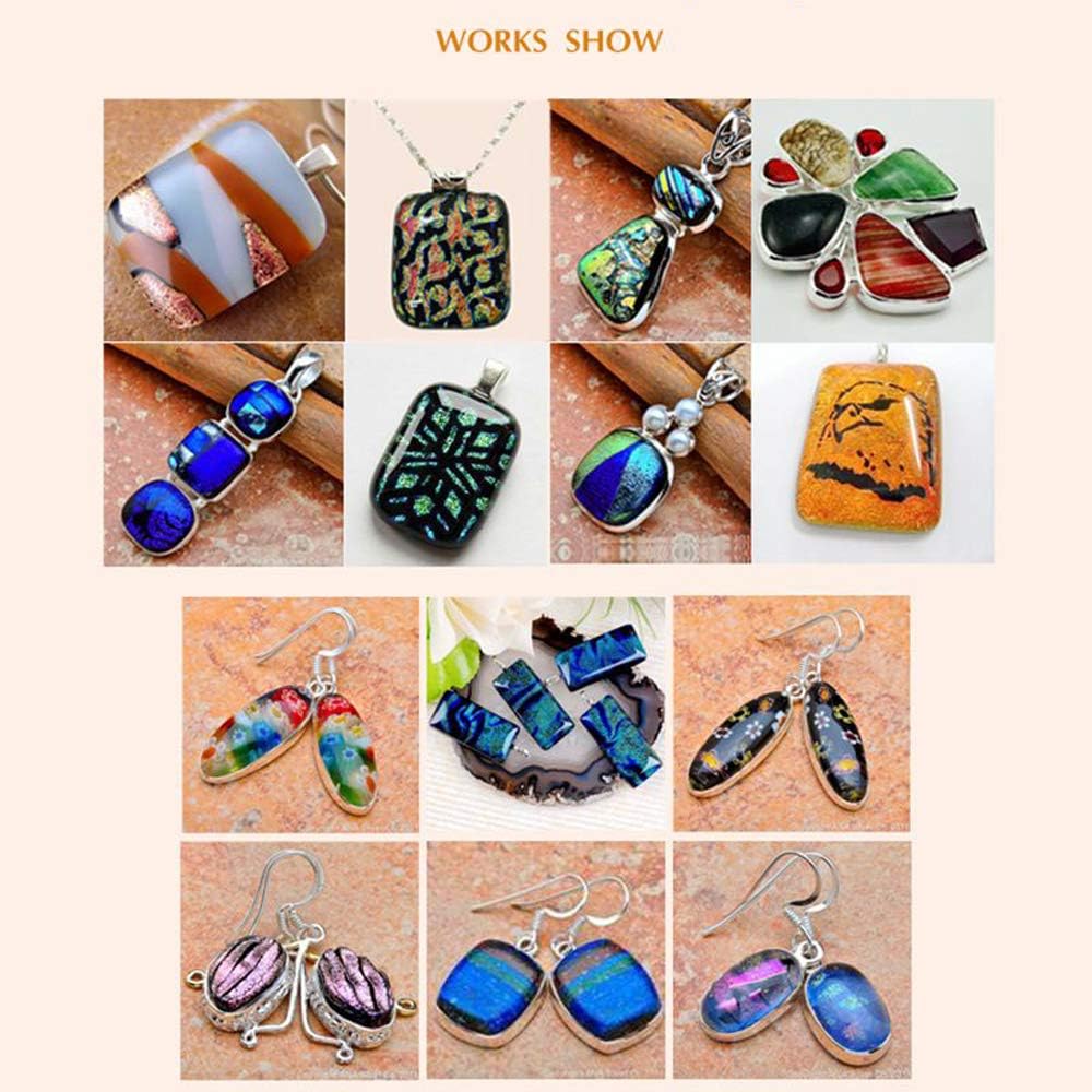 3bags COE90 Dichroic Glass Mix Color and Shapes Fusing in Glass Microwave Kiln Fusible Glass