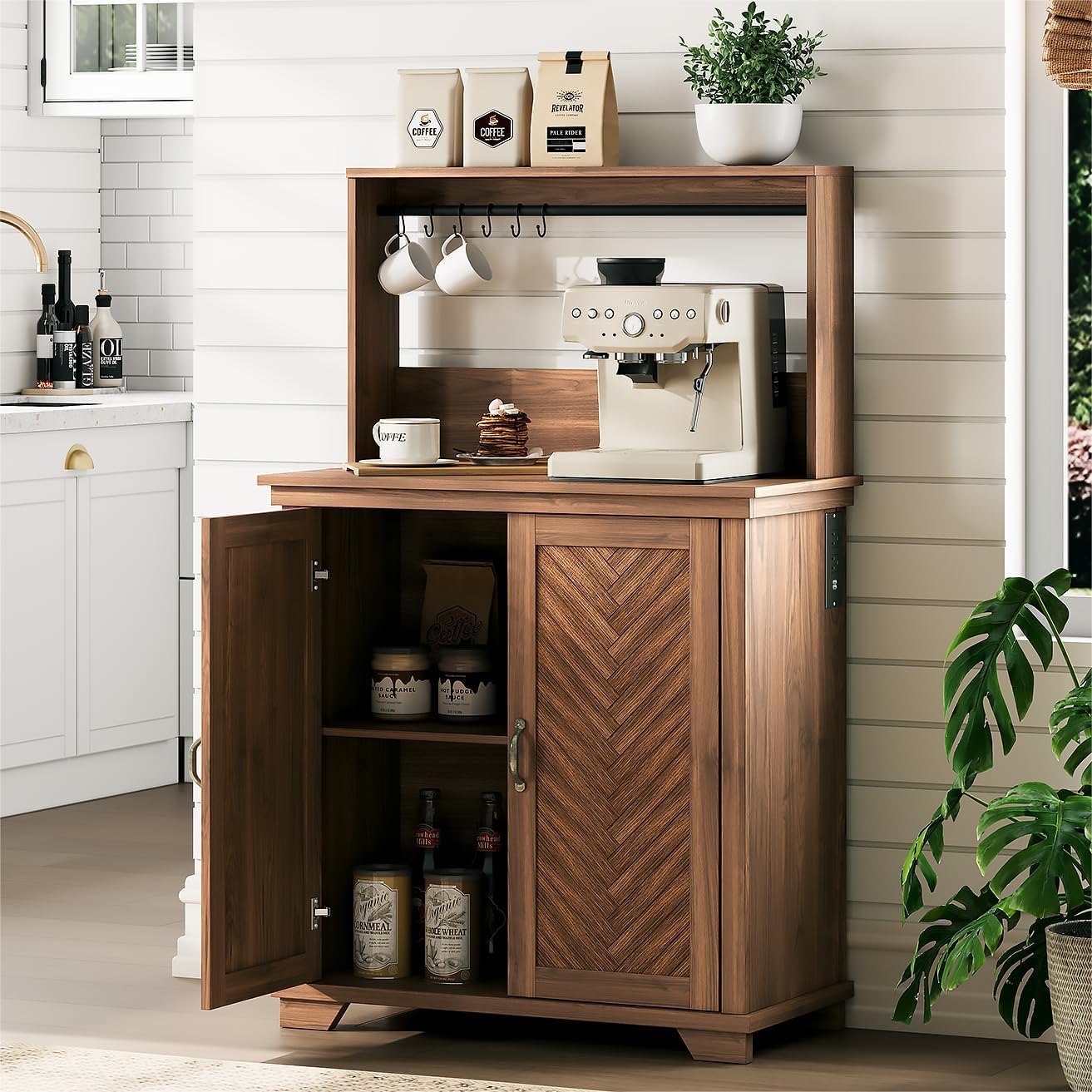 cottagecore coffee cabinet