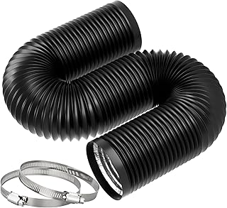 BEWAVE Dryer Vent Hose, 5 Inch 6.56 FT Flexible Aluminum Ducting Thick Layer Insulated Duct Vent Hose for Heating Cooling ...