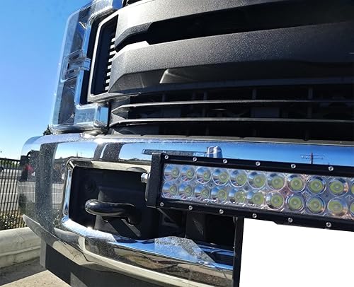Miniatura 8 de iJDMTOY Barra de luz LED de 20 pulgadas compatible con Ford F250 F350 Super Duty 2017 en adelante, incluye (1) barra de luz LED de alta potencia de