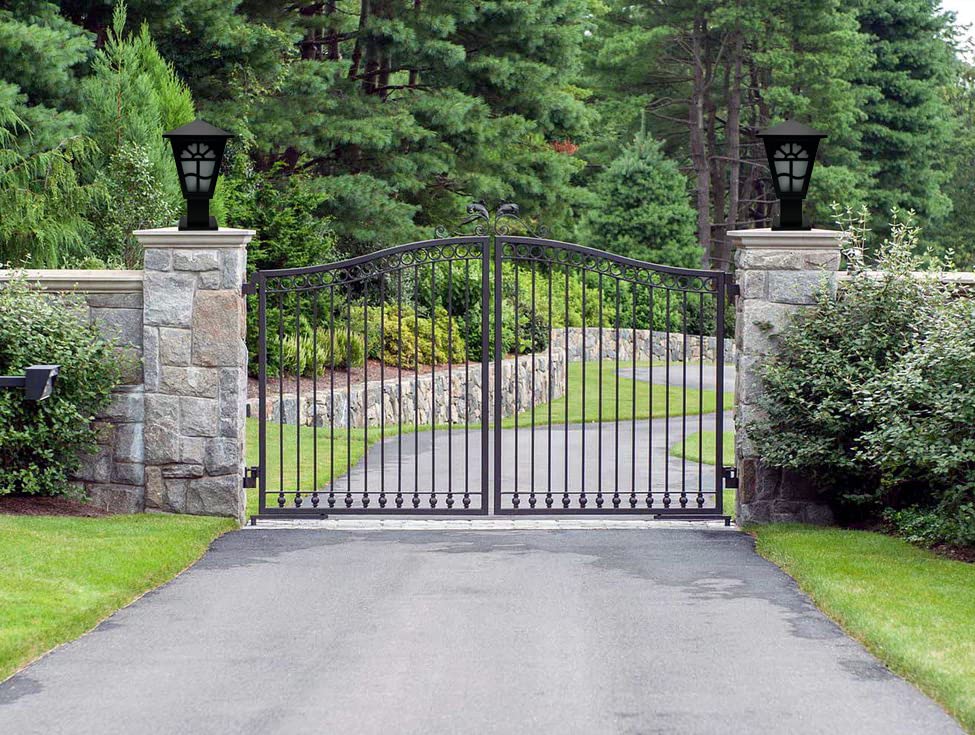 Image of SINOMAN Metal and Glass Gate Light for Home Gate Waterproof | Gate Lamps for Main Gate | Outdoor Garden Light | Pillar Gate Lights