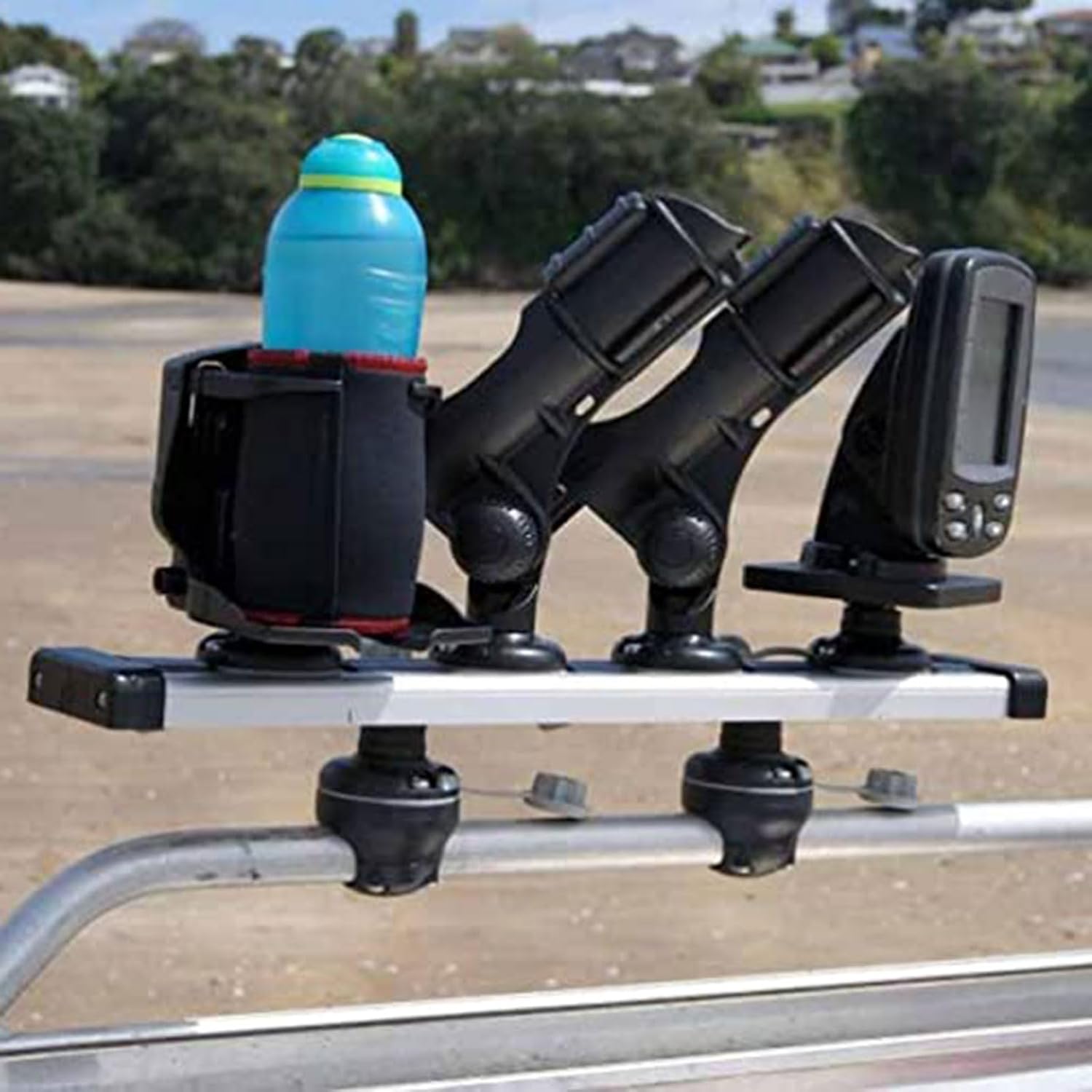 Fishing Rod Holder Mounting Base Rack Aluminum Alloy Kayak Slide Track Rails Bracket Canoes Kayak Accessories Enduring Aluminum Alloy Slide Track Rails Bracket
