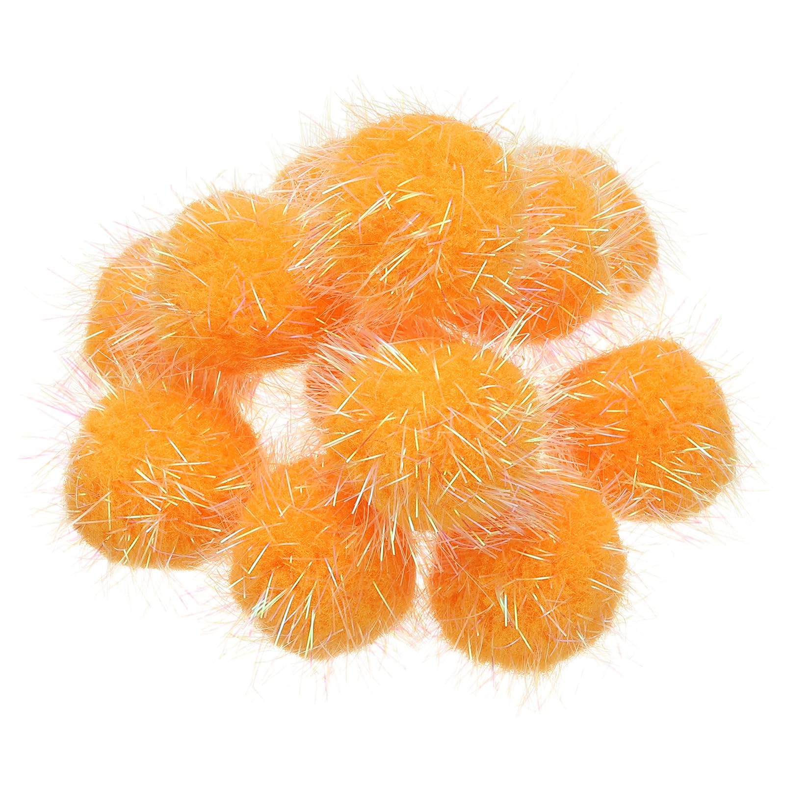 Pompons pailletés boules à franges or pour jeux de chat et fêtes