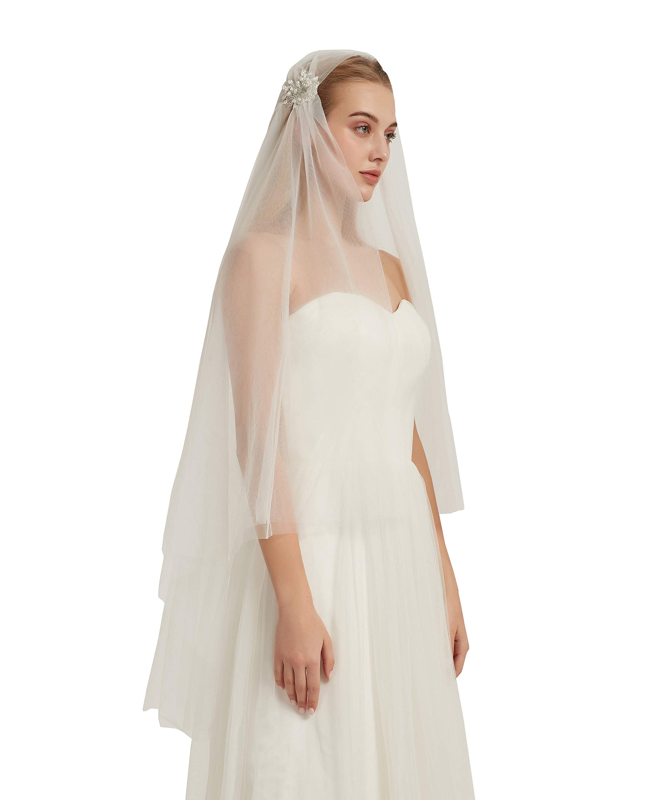 Leimandy1930s Juliet Cap Bridal Veil Audrey Hepburn Veil Wedding