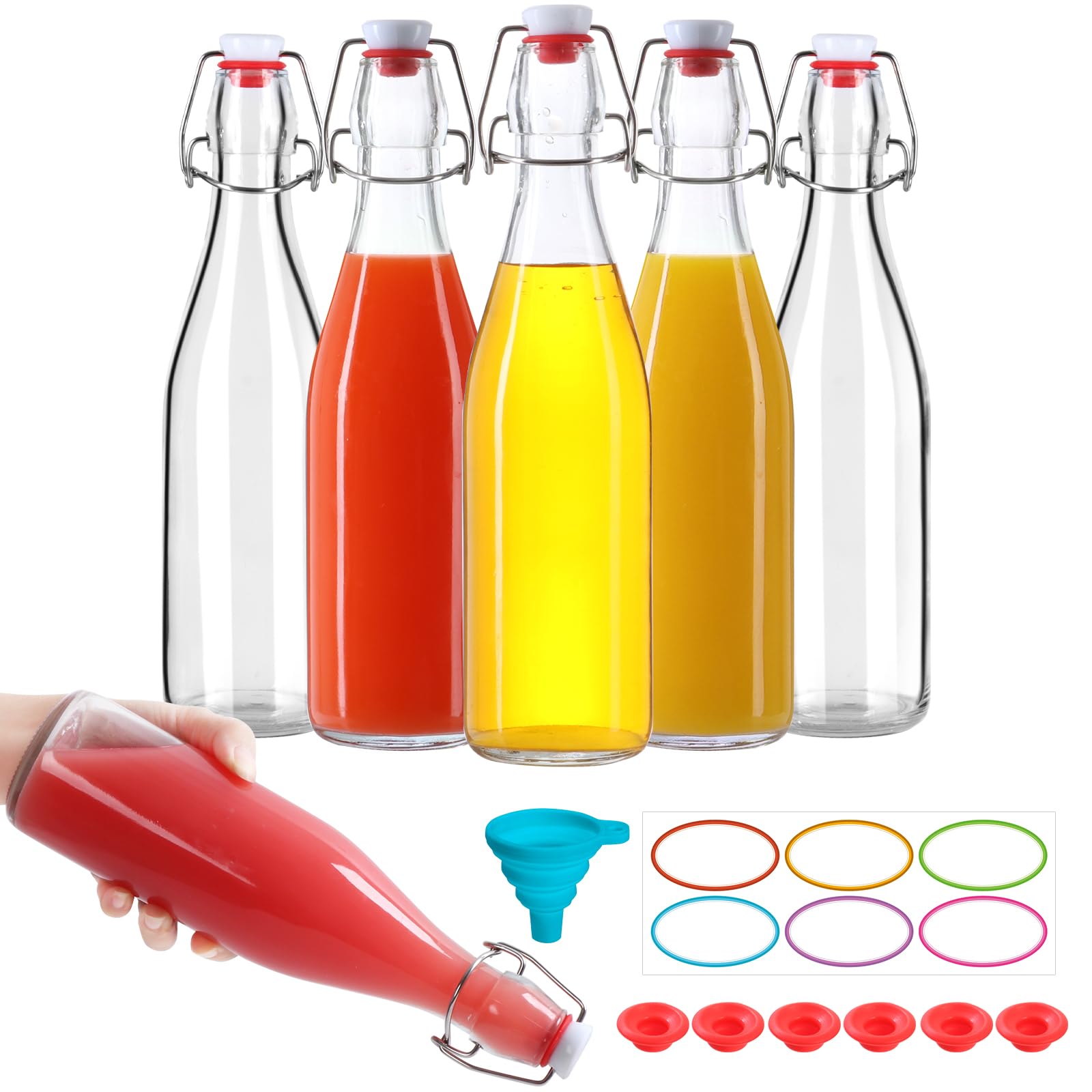 EkkoVla 500ml Swing Top Glass Bottles 6 Pack — image 1