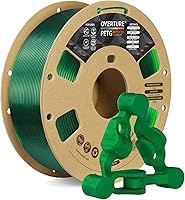 Vista 32 de Filamento de impresora 3D Overture PETG de 0.069 pulgadas con superficie de construcción 3D, bobina de 2.2 libras, precisión dimensional +/- 0.002