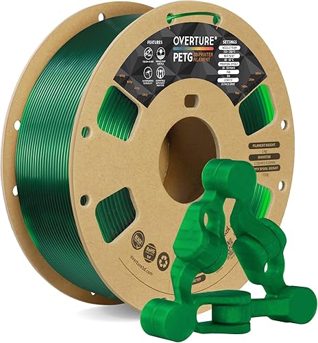 Vista 132 de Overture Petg - Filamento de 0.07 pulgadas con superficie de construcción 3D 7.87 x 7.87 pulgadas, consumibles para impresora 3D, carrete de 2.2 2.2