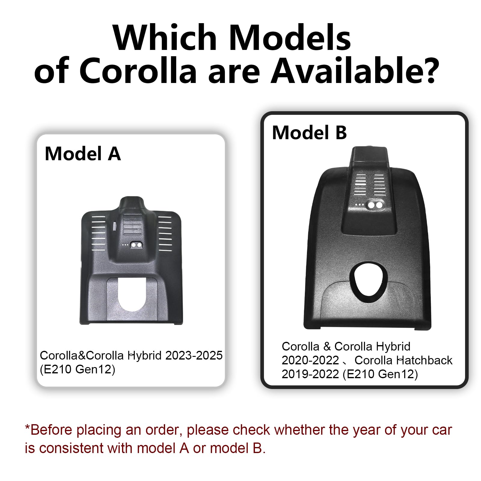 mangoal 4K Dash Cam Custom fit for Toyota Corolla & Hybrid 2020 2021 2022,LE XLE XSE SE,Corolla Hatchback 2019-2022 Gen12 E210 (Model B), Integrated OEM Look, App & WiFi, 128GB Card