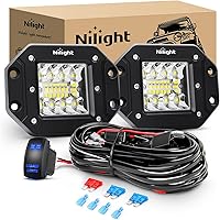 Vista 17 de Nilight Módulos LED de Montaje Empotrado, 2 unidades, 6 pulgadas, 60W, Luz de Trabajo LED, Combo de Haz de Inundación y Concentrado, Luces