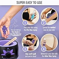 Vista 4 de Tress Wellness Wax Beads - Safe for Skin - Dermatologically Tested - At-Home Kit for Bikini, Brazilian & Full Body - Variety 1.3lb