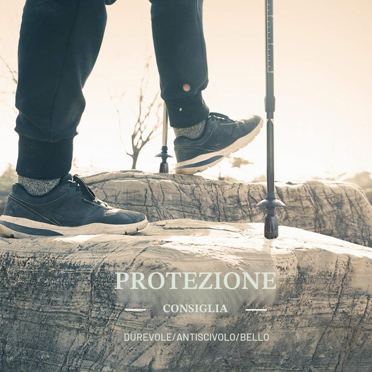 Set di 8 bastoncini per nordic walking in gomma per bastoncini da passeggio, bastoncini da trekking, tampone in gomma di ricambio per asfalto – ghiaia e montagna（A,B）