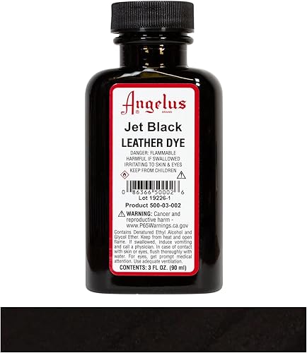 Miniatura 5 de Angelus Set de tinte y preparador y desglasador para cuero negro azabache