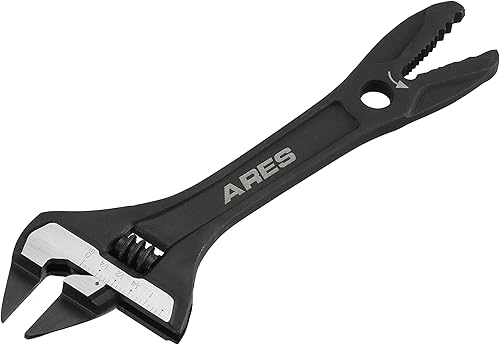 ARES 79008-Llave de cocodrilo ajustable de cabeza fina de 8 pulgadas, capacidad de mandíbula de 1 1/4 pulgadas, construcción de acero al cromo