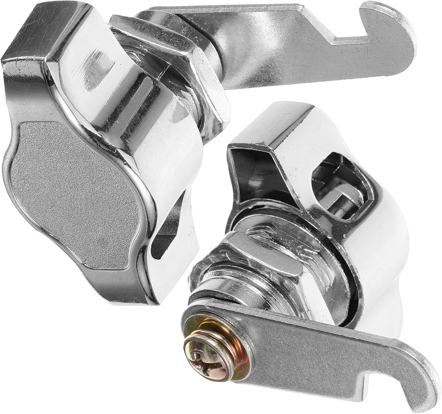 2 Pieces Lockable Cabinet Lock Strong Security Door Drawer Cupboard Lock Easy Installation Zinc Alloy Suitable for Lockers and Mailboxes