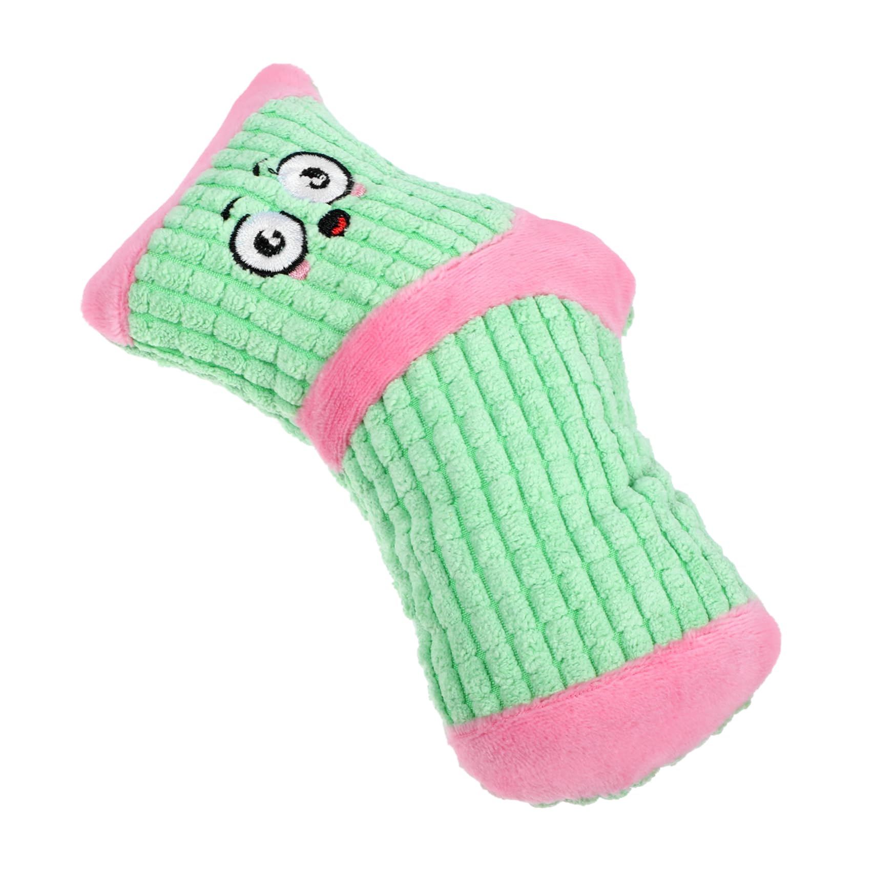 Milisten Cartoon Dog Chew Toy Interactive Squeaky Plush Puppy Toy for Teeth Grinding and Play Soft Durable Material 6.30X2.56X1.77In Ideal for Small Dogs and Home Use