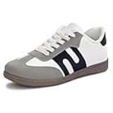 Women's Classic Retro Gum Sole Fashion Sneakers Casual Tennis Leather Skate Shoes Anti Slip Footwear for Women Walking Trainers