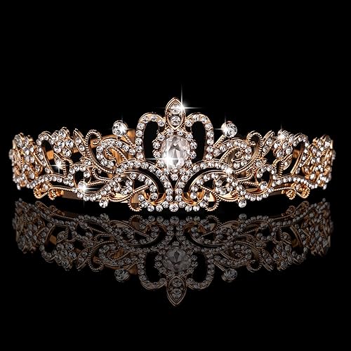 Miniatura 7 de Kamirola - Coronas de tiara de cristal para mujeres y niñas, corona elegante de princesa con peines, diademas para mujer, para novia, boda,