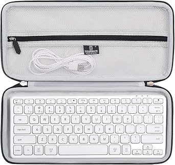 Tourmate Hard Storage Case for Macally/Satechi/Rapoo/Microsoft Bluetooth Keyboard, Portable EVA Case Sold in Box Black
