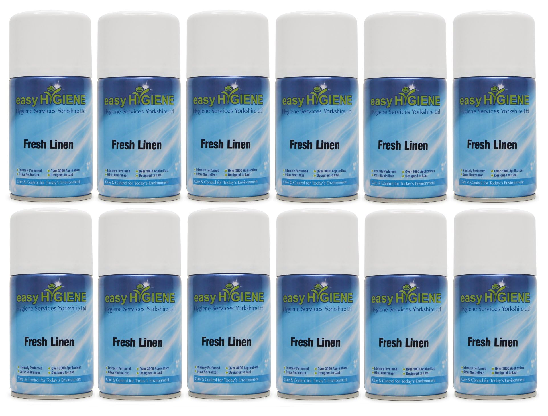 FULL CASE of 12 AirTEC fresh laundry LINEN Automatic aerosol Air Freshener Dispenser Refills auto fresh spray cans