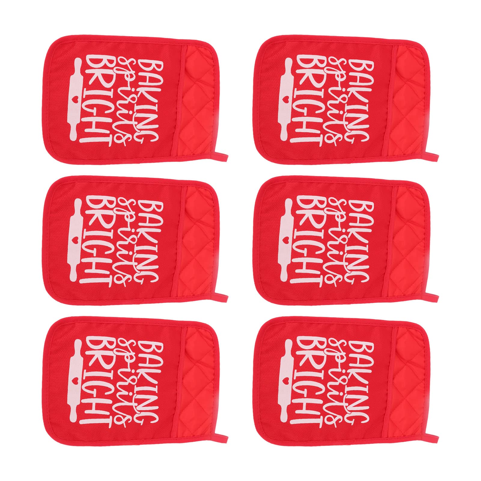 Agarraderas navideñas con Bolsillo, Manoplas para Horno térmico, Kit para Hornear con Rejilla navideña, 6 agarraderas navideñas con delicados Patrones navideños para Hornear y