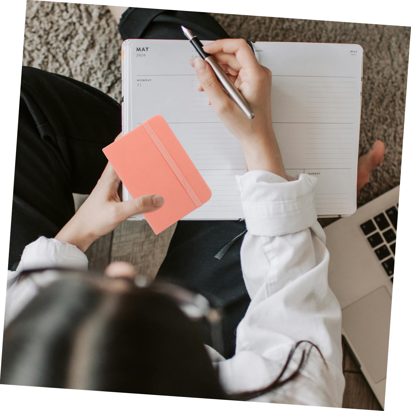 Homoyoyo 10pezzi Diario Tascabile Per Viaggi Ufficio Scuola Piccolo Quaderno Blocco Note Tascabile in Pu Piccolo Blocco Note Righe Quaderno Di Carta Semplice Diario Portatile