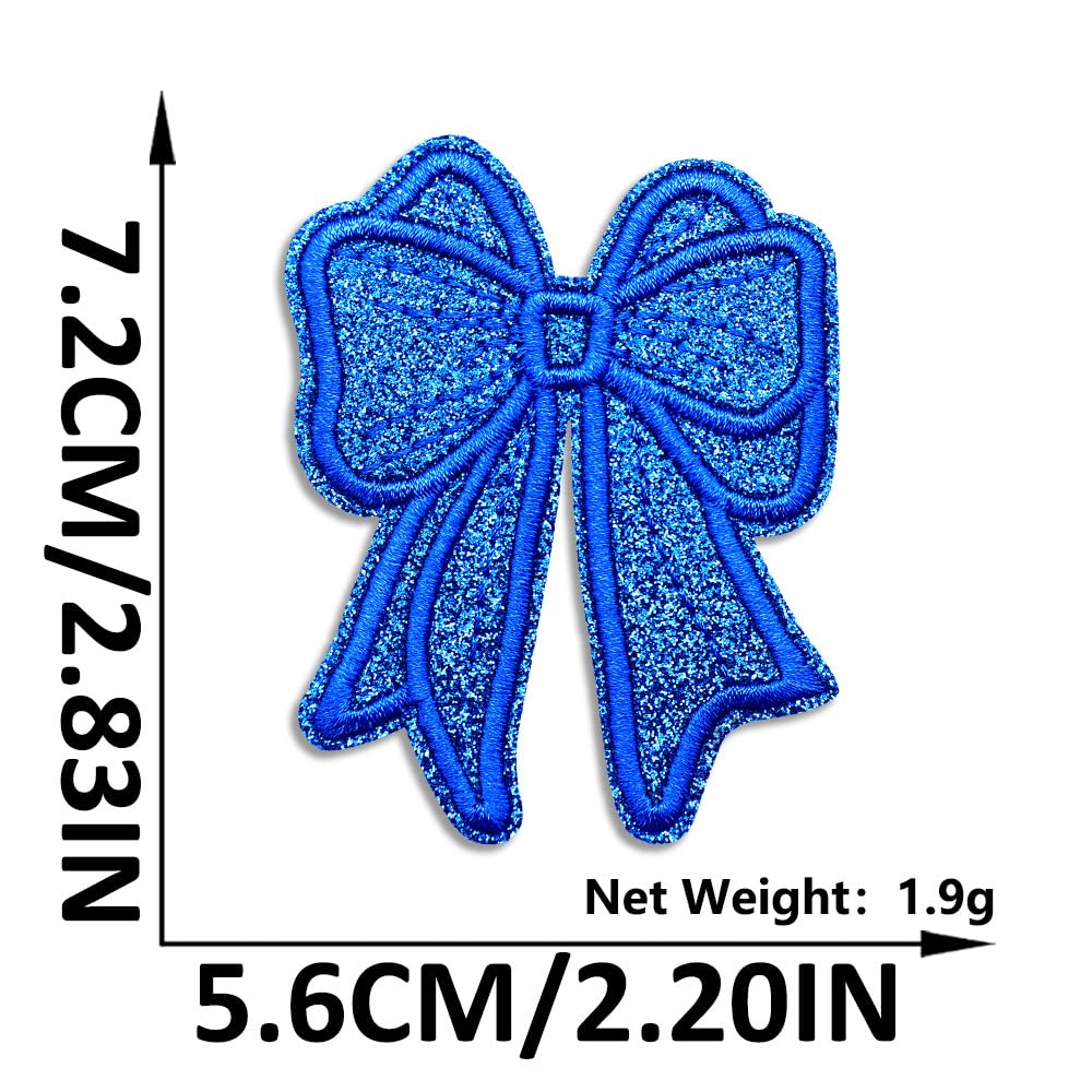 Amazon.co.jp: MISDONR 8個 ブルーリボン アイロン接着ワッペン 2