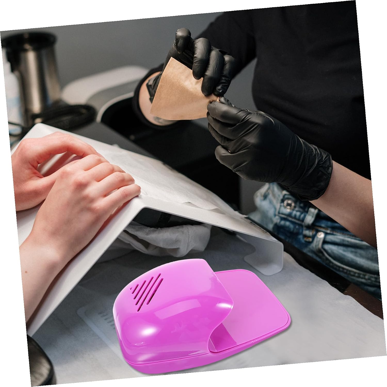Unomor Portable Mini Nail Fan Dryer for Quick-Dry Nail Polish Air Fan for Salon and DIY Use