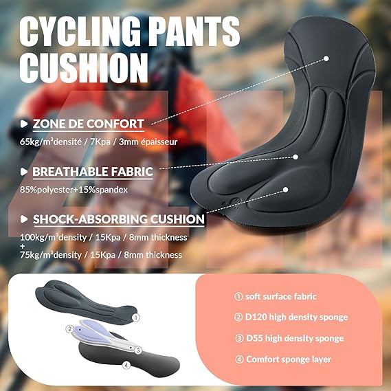 ROCKBROS TVI Fietsbroek voor dames, korte gevoerde fietsbroek zomer, met magnetische bandjes, hoge taille, reflecterende zeer elastische fietsbroek voor racefiets, MTB, geel, XS