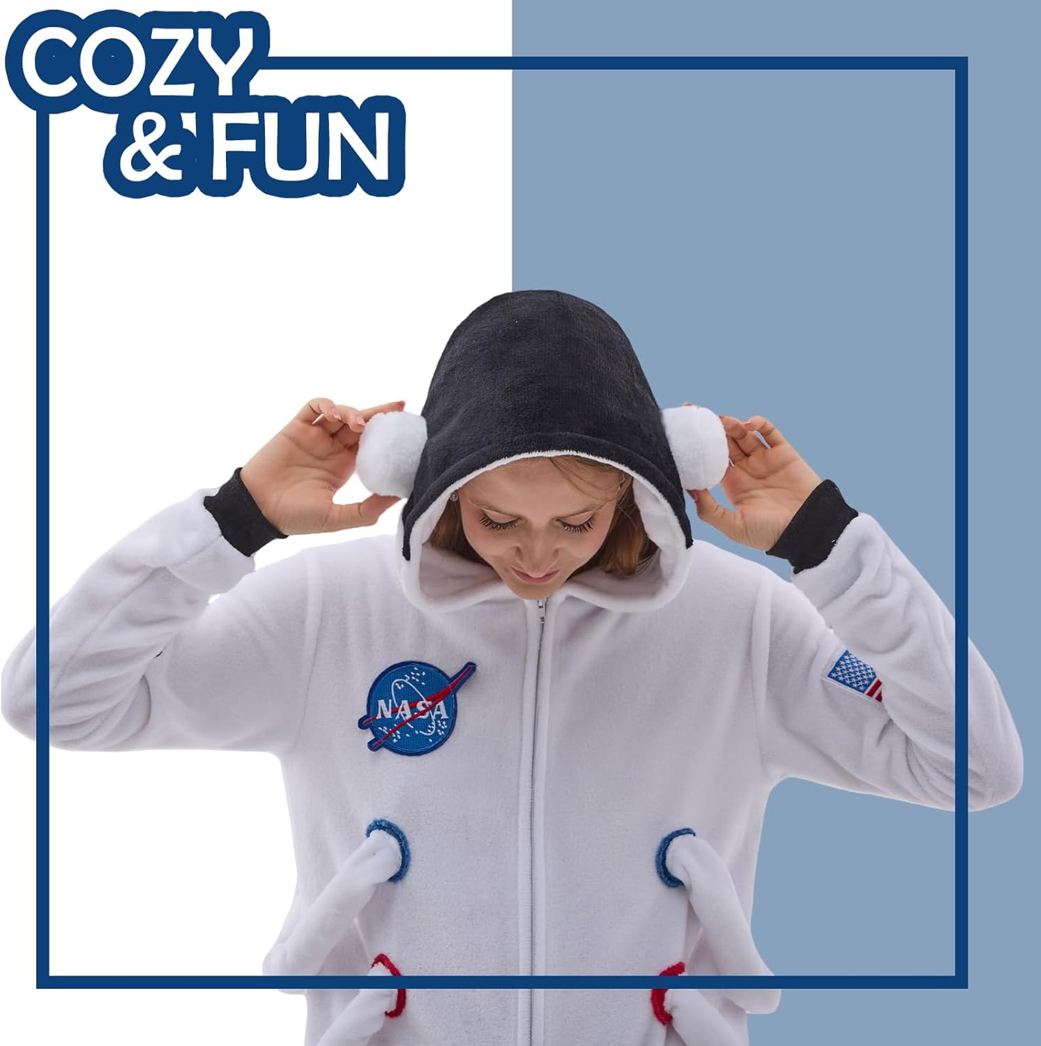 NEWCOSPLAY Unisex Adult Onesie Pajamas Animal One Piece Costume Cosplay Sleepwear - Image 3