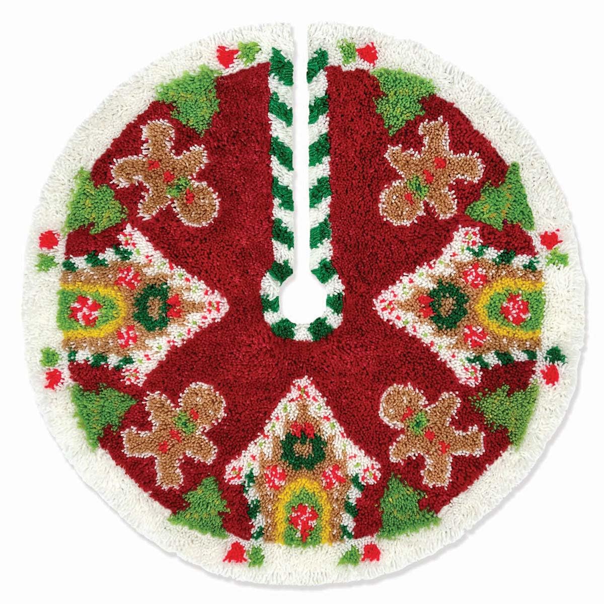 Herrschners Gingerbread Alley Tree Skirt Latch Hook Kit