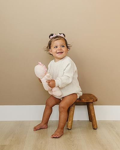 Miniatura 5 de Genius Baby Toys My First Baby Doll, súper suave y tierna, estilo clásico vintage con vestido rosa y cabello amarillo, regalo ideal para nuevo bebé