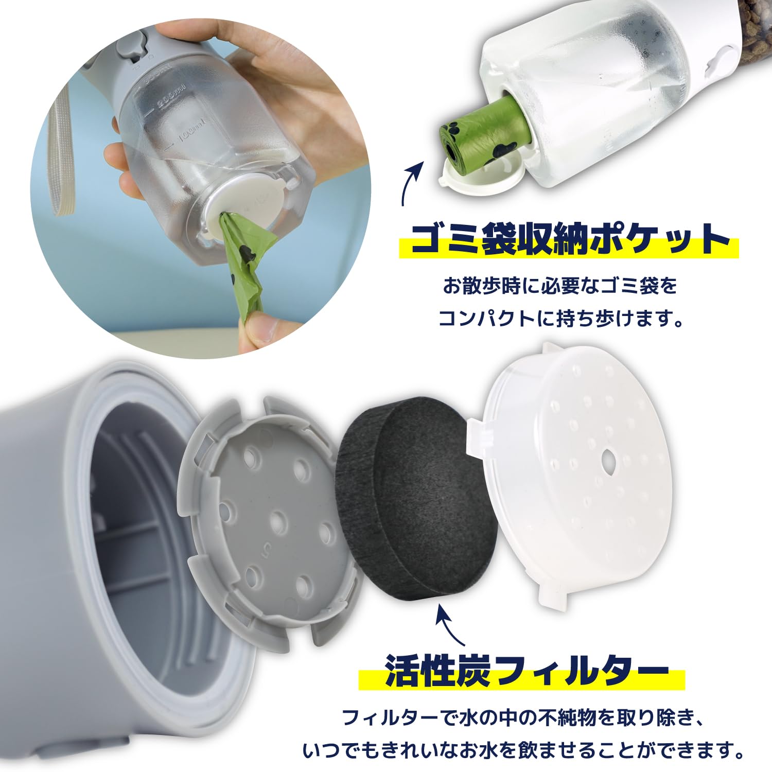 Amazon.co.jp: DOGPET 犬 水飲み器 給水ボトル ペットウォーターボトル