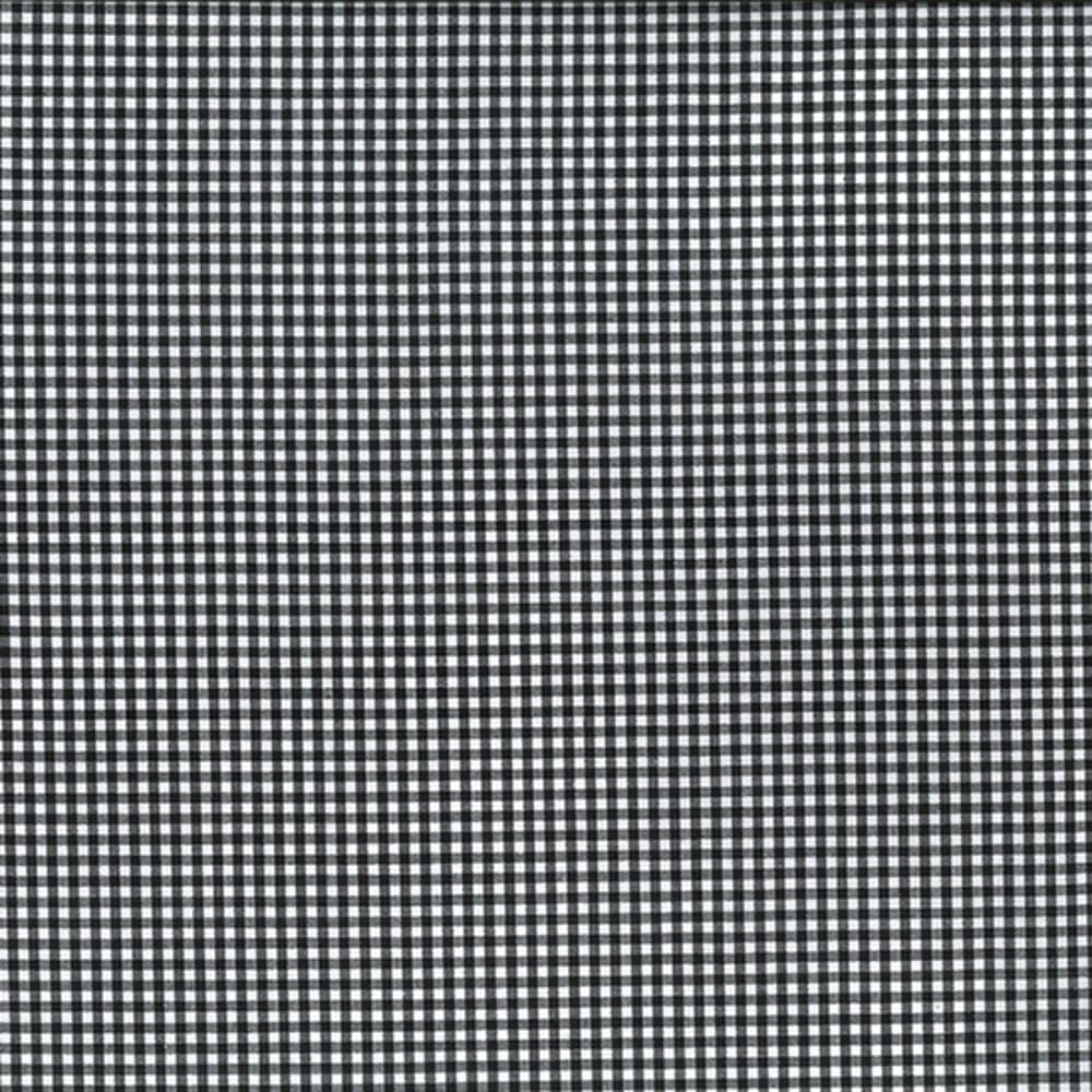 Oh Sew Crafty Limited Black 100% Yarn Dyed Cotton Fabric 2.5Mm Gingham Check Squares 144Cm Wide (Sold Per Half Metre) (Black)