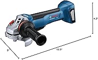 Vista 15 de BOSCH GWS18V-10PN Amoladora angular sin escobillas de 18 V de 4-1/2 - 5 pulgadas con interruptor de paleta (herramienta desnuda)