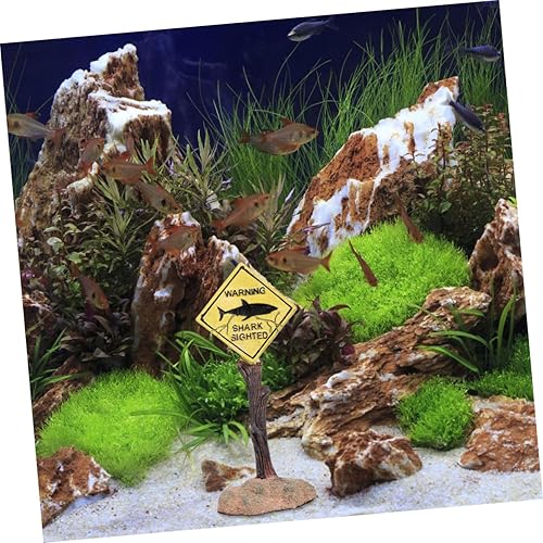 Miniatura 7 de ULTECHNOVO Adorno de acuario, decoración de estatua, decoración de acuario, señales de advertencia en miniatura, figura de decoración de tanque,