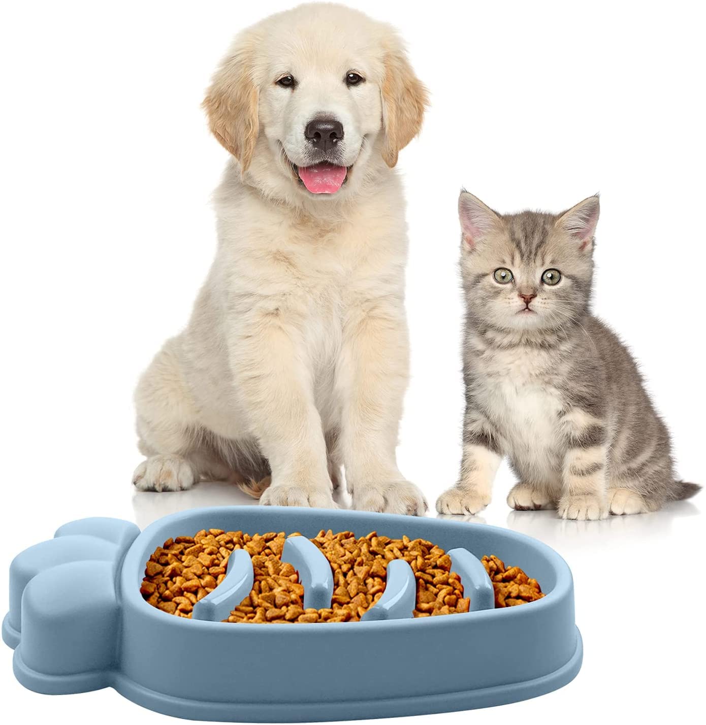 Emily Pets Dispenser Pet Carrot Shaped Slow Food Bowl Pet Anti- Choke Bowl Pet Large Capacity Slow Food Bowl Healthy Eating Slow Feeder Pet Bowl Food Treat for Cat Dog and Small Animals(Blue) (B09LHTRTCK) Amazon Price History, Amazon Price Tracker