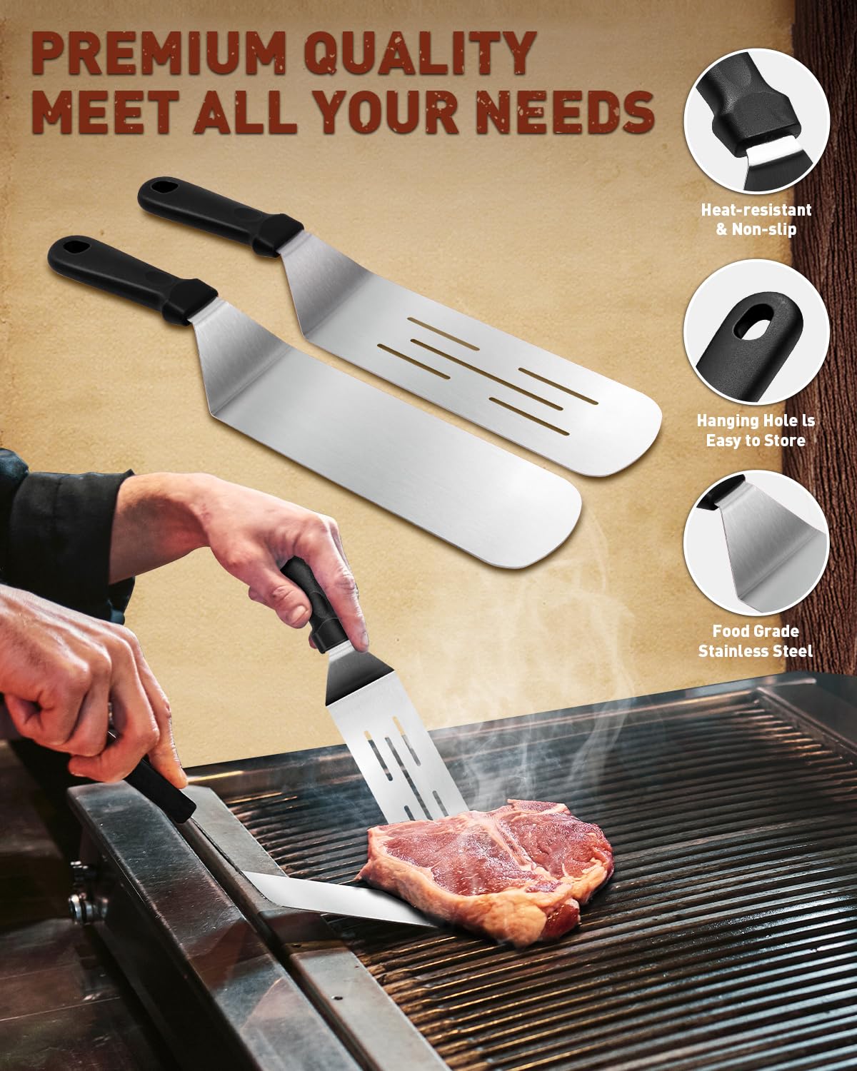 Griddle Accessories Kit Hibachi Accessories Joyfair 35Pcs Kit