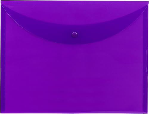 Smead Sobre del proyecto, cierre a presión, carga superior, tamaño carta, morado, 10 por caja (89684)