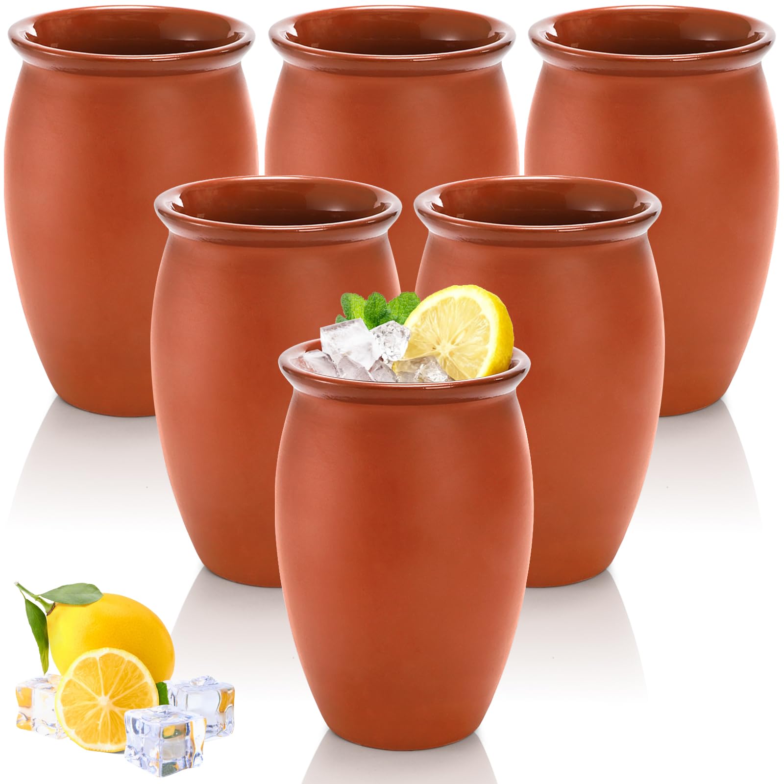 Mexican Pottery Cups - Cantaritos de Barro for Margaritas & Tequila -1